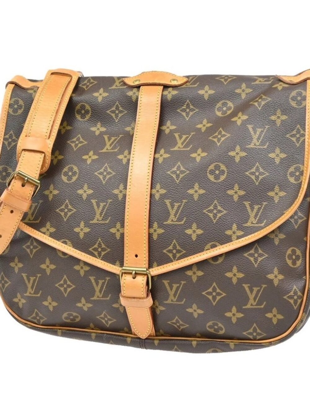LOUIS VUITTON Saumur 35 Shoulder Bag Monogram Leather BN France M42254 15TA710
